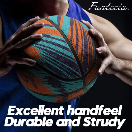 Vista 6 de Baloncesto tamaño 7 con bomba, baloncesto de entrenamiento en calle para interiores y exteriores, para hombres, mujeres, jóvenes