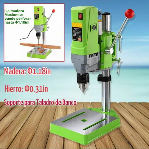 Vista 3 de Soporte de Taladro de Banco 710W Mini Taladro Eléctrico de Banco Máquina de Perforación Portabrocas 1-13mm