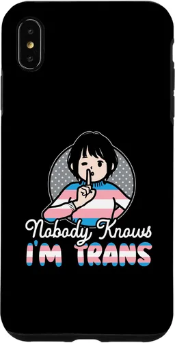 Vista 7 de iPhone 15 Nobody Knows I'm Trans Rainbow Pride LGBTQ Transgender Case