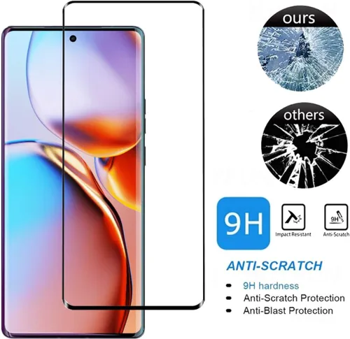 Vista 4 de Protector de pantalla curvado 3D para Motorola Edge+ (2023), [2 piezas], cobertura completa 3D, transparente, antiarañazos, fácil instalación