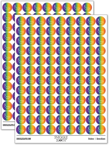 Vista 8 de Banana Fruit Outline 200+ pegatinas redondas - Acabado brillante - Tamaño de 0.50" - Negro