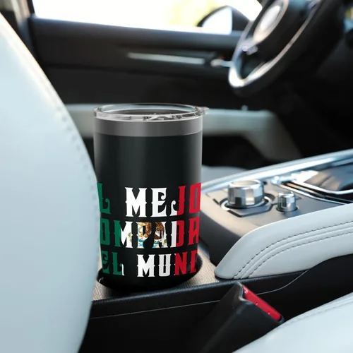 Vista 6 de El Mejor Compadre Del Mundo Spanish Compadre - Vaso aislado de acero inoxidable