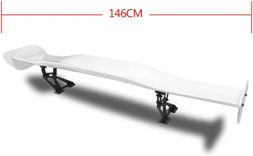 Vista 4 de Alerón de maletero ajustable pintado blanco brillante de ajuste universal con kit de accesorios, alerón de maletero ajustable tipo 1 pintado negro