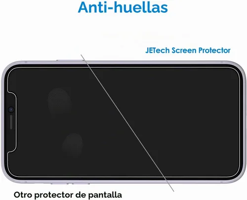 Vista 6 de JETech Protector de pantalla para iPhone 11 de 6.1 pulgadas con protector de lente de cámara, película de vidrio templado, paquete de 2