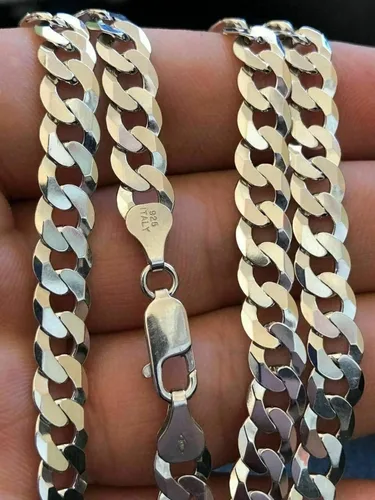 Vista 9 de Necklace for Men and Women 925 Sterling Silver Chain Plata