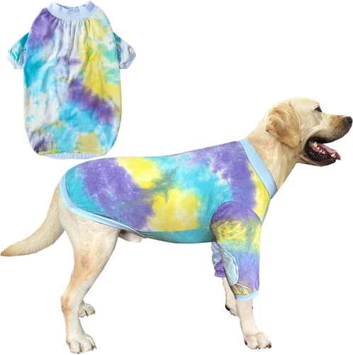 Vista 9 de Camisetas de algodón para perros, con estampado de dinosaurios, pijamas para mascotas, transpirable, ropa elástica para perros pequeños