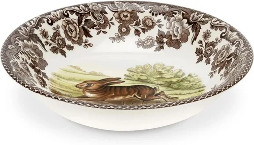 Vista 18 de Spode Woodland American Wildlife Ascot - Cuenco para cereales, diseño de bisonte, cuenco de loza fina de 8 pulgadas para cereales, ensaladas