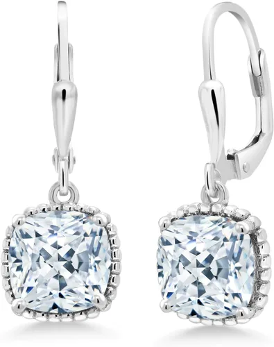 Vista 32 de Gem Stone King Aretes colgantes de plata de ley 925 de 0.315 pulgadas para mujer