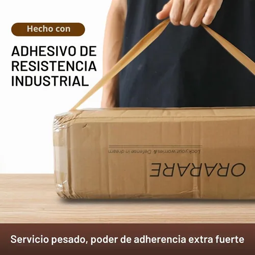 Vista 4 de Cinta de embalaje marrón de 2 pulgadas, 2.0 mils, 110 yardas, alta resistencia a la tracción para envío, sellado y embalaje de cajas de mudanza