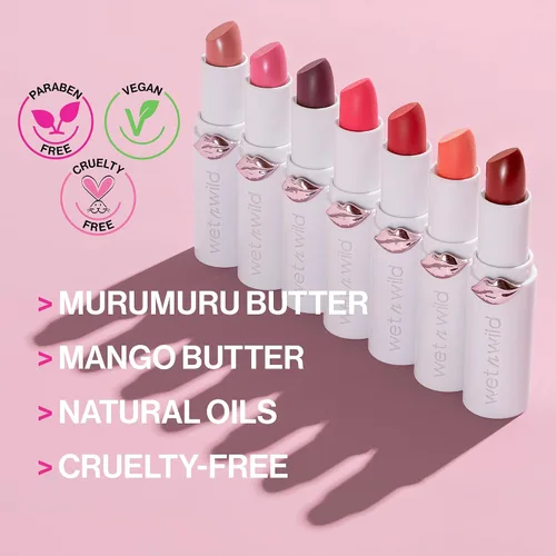 Vista 7 de wet n wild labial de color con alto brillo y mega duración Ropa fuera