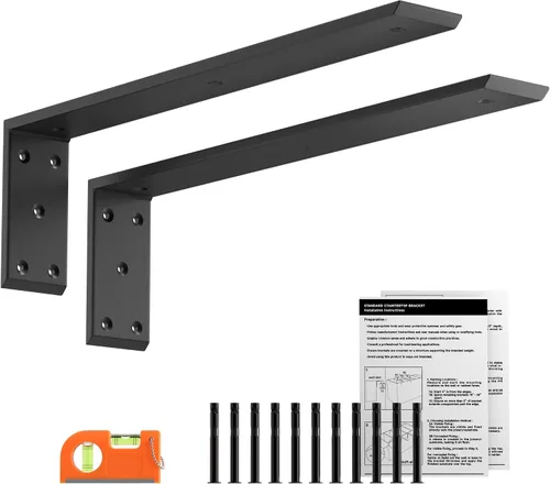 Vista 13 de Soportes de soporte de encimera de 20 pulgadas, paquete de 4, soportes Negro