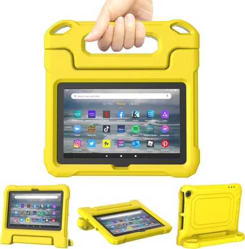 Vista 10 de Funda para tablet Amazon Fire 7 para niños (12ª generación, versión 2022), ligera, a prueba de golpes, apta para niños, funda para tablet Fire 7