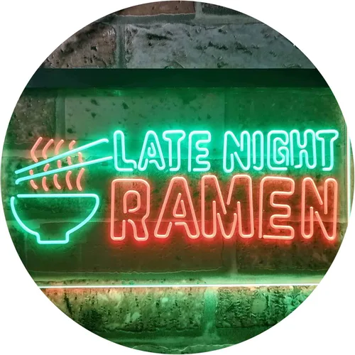 Vista 10 de ADVPRO Letrero de neón LED de doble color para ramen japonés de ramen, azul y rojo, 12 "x 8.5" st6s32-i3305-br
