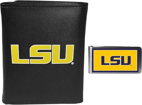 Vista 14 de Siskiyou Sports NCAA Unisex Tri-fold Wallet & Color Money Clip