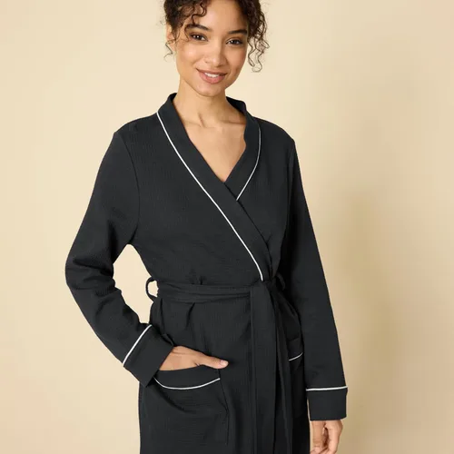 Vista 3 de Amazon Essentials Bata ligera de punto gofre de longitud media para mujer (disponible en tallas extragrandes)