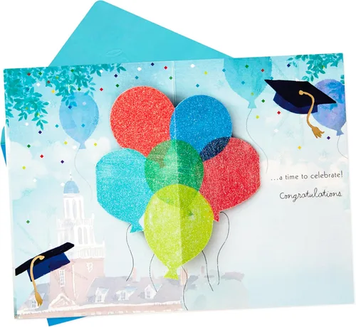 Vista 3 de Hallmark Tarjeta de graduación desplegable de Paper Wonder (A Time to Celebrate)