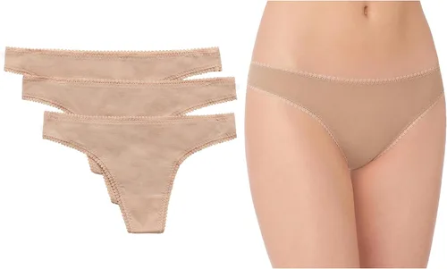 Vista 10 de OnGossamer Tanga G de malla OnGossamer para mujer, paquete de 3 Negro