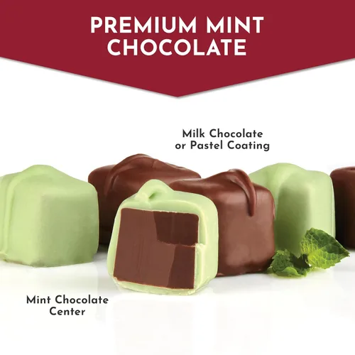 Vista 6 de Fannie May, caramelo de chocolate con leche, meltaways de menta, caja de regalo, 11.5 onzas