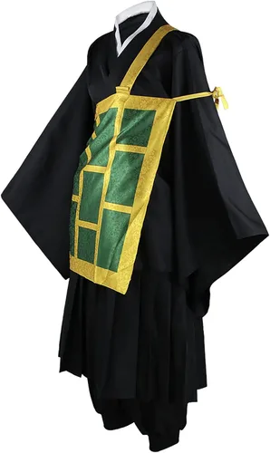 Vista 5 de Geto Suguru - Disfraz de sotana y kimono, uniforme para fiesta de Halloween