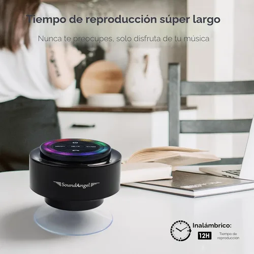 Vista 6 de XLEADER Altavoz de ducha profesional (actualizado) certificado IPX7 Luz de puntos