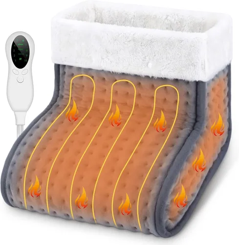 Vista 9 de CYFIE Calentador de pies debajo del escritorio, almohadilla térmica eléctrica para mujeres y hombres, calentadores de pies con 10 ajustes de calor