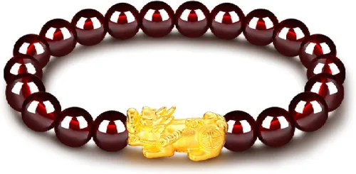 Vista 8 de 3 pulseras Feng Shui Pixiu de la buena suerte para mujeres y hombres, juego de pulseras de la suerte que atraen riqueza, dinero y fortuna, piedras