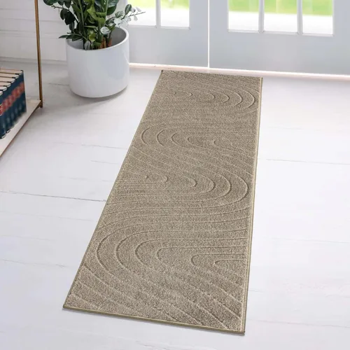 Vista 12 de LUXE WEAVERS Alfombra de Área Moderna Geométrica de Ondas Beige 2x3