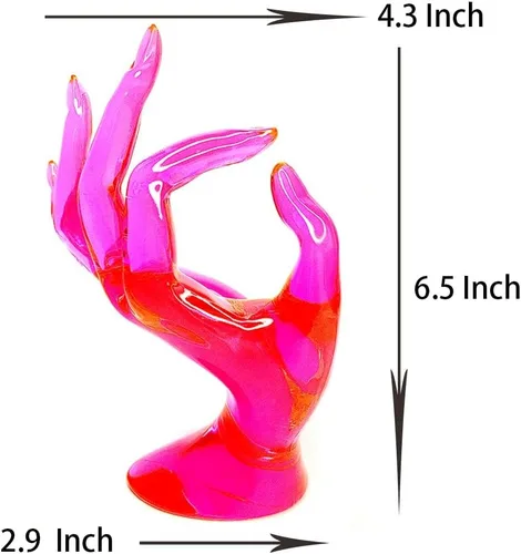 Vista 3 de Tescogo Soporte de exhibición de joyería Pulsera Anillo Reloj Soporte (Rosa)
