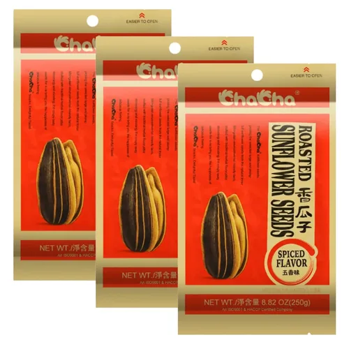 Vista 2 de ChaCha Semillas de girasol tostadas con sabor a coco (250G) Paquete de 3