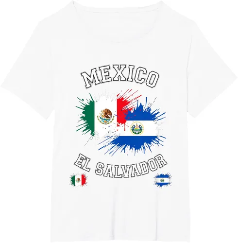 Vista 117 de Camiseta de recuerdo de la bandera vintage de El Salvador de México