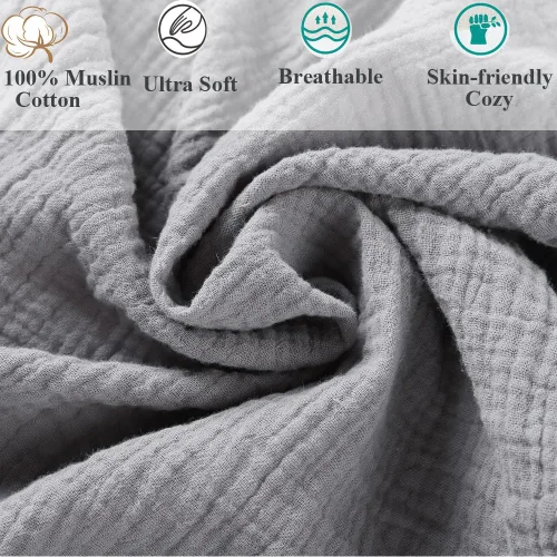 Vista 4 de Sábanas ajustadas de muselina para moisés compatibles con Halo Bassinest Swivel Flex Glide Premiere & Serie Luxe, 2 unidades, algodón elegante Boho