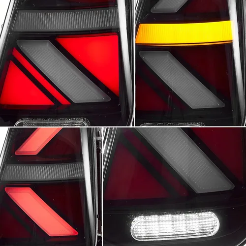 Vista 3 de Ensamble de luces traseras VLAND Compatible con BMW Mini R50 R52 R53 2001-2006, lámpara trasera Union Jack con DRL dinámico, luz trasera con señal