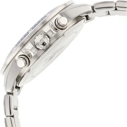 Vista 3 de Casio Reloj cronógrafo de cuarzo para hombre con correa de acero inoxidable EFV-540D-7AVUEF plata pulsera Plateado Pulsera