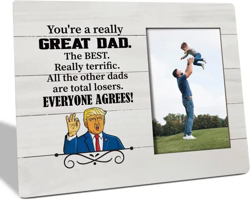 Vista 10 de Regalos para papá: placa de marco de fotos, feliz día del padre, divertido marco de fotos, regalo ideal para papá de hija o hijo