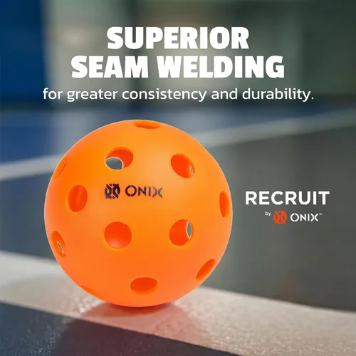 Vista 3 de Onix Recruit - Bolas de Pickleball listas para jugar en interiores con diseño de soldadura superior