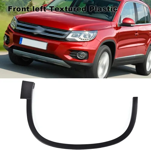 Vista 8 de CROSSDESIGN Guardabarros, compatible con Volkswagen Tiguan 2012-2017 delantero izquierdo texturizado plástico negro Left Textured Black Plastic