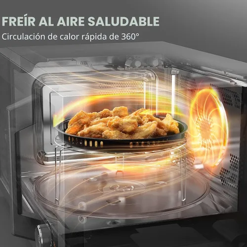 Vista 2 de TOSHIBA Combo de freidora de aire para horno de microondas y encimera, inversor, convección, asado, combo rápido, descongelación uniforme, sensor