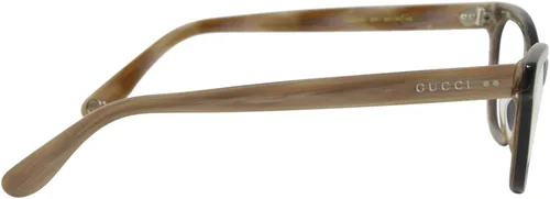 Vista 3 de Gucci GG 0570O 007 - Lentes de plástico marrón ojo de gato, 2.047in, Negro Transparente Marrón