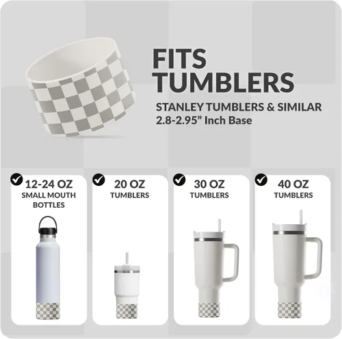 Vista 2 de Funda de silicona para botellas Stanley de 20-40oz, termos Hydro Flask, termos Simple Modern, termo Iron Flask, termos similares, accesorio