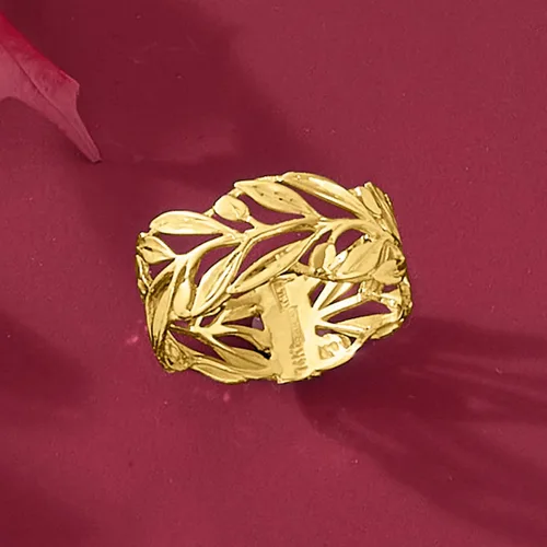 Vista 4 de Ross-Simons Anillo italiano de oro amarillo de 14 quilates, Oro, no conocido