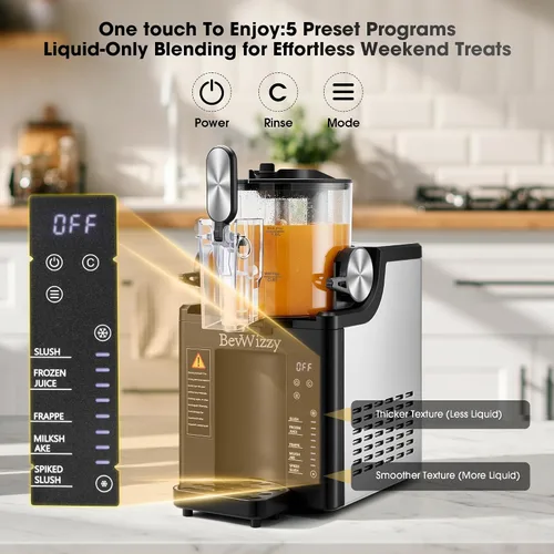 Vista 6 de 5-in-1 Slushie Machine with No Pre-Freeze Ice Cream Maker Function