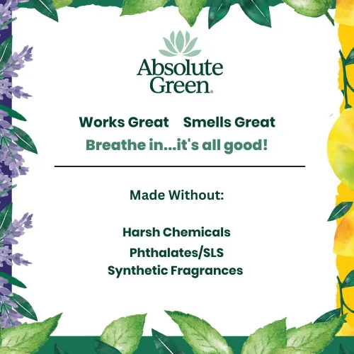 Vista 6 de Absolute Green Spray limpiador multiusos, no tóxico, cocina, baño, encimera, vidrio, inoxidable, seguro para niños y mascotas, aroma natural
