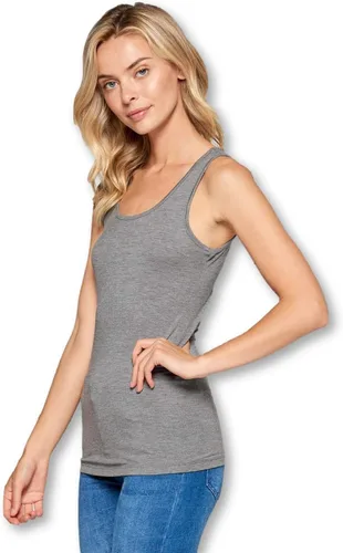 Vista 2 de Camiseta sin mangas de bambú extra suave para mujer, fabricada en Estados Unidos