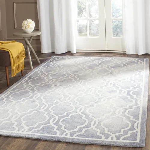 Vista 19 de SAFAVIEH Dip Dye Collection DDY539G - Alfombra decorativa de lana prémium hecha a mano con acuarela marroquí de 2 x 3 pies, color beige/marfil