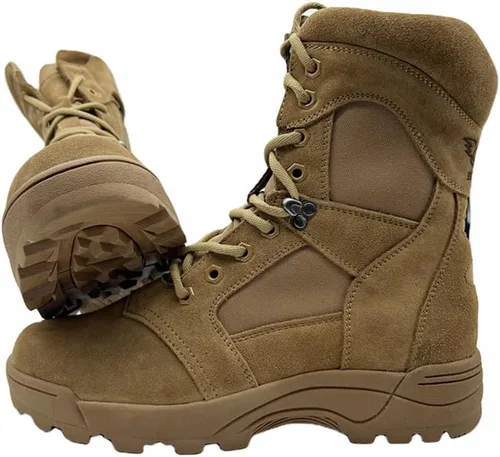 Vista 7 de Botas tácticas militares para hombre, ligeras, duraderas, antideslizantes, botas de trabajo, botas de desierto