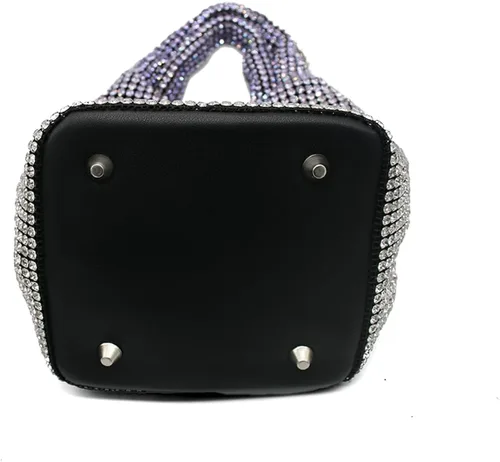 Vista 6 de GSYPS Bolso de mano con diamantes de imitación de cristal para mujer, bolso de mano brillante, bolso de mano de noche, bolso de mano para fiesta