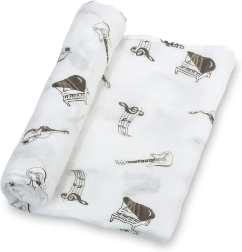 Vista 9 de LollyBanks Manta de bebé para niños y niñas, mantas de arrullo de muselina de algodón 100% para recién nacidos, 47 x 47 pulgadas, manta de recepción