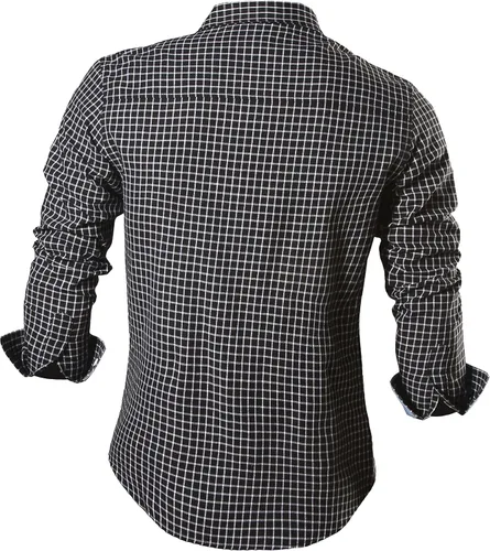 Vista 162 de jeansian - Camisas de manga larga de ajuste entallado para hombre (8397), con botones, informales y de vestir.
