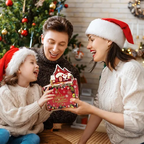 Vista 2 de Sbrvaniy Caja de dinero de Feliz Navidad para regalo en efectivo, divertidas cajas de regalo para efectivo, caja sorpresa caja de regalo