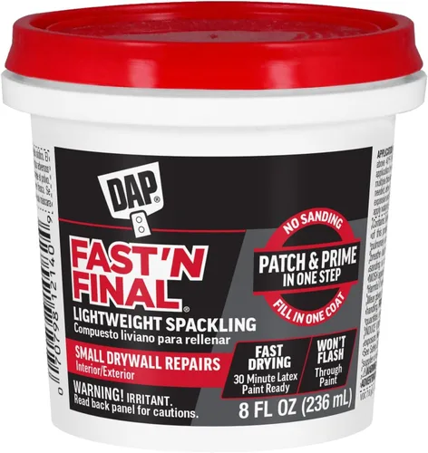 Vista 7 de DAP Fast 'N Final 7079812140 Spackling ligero, blanco, 8 onzas